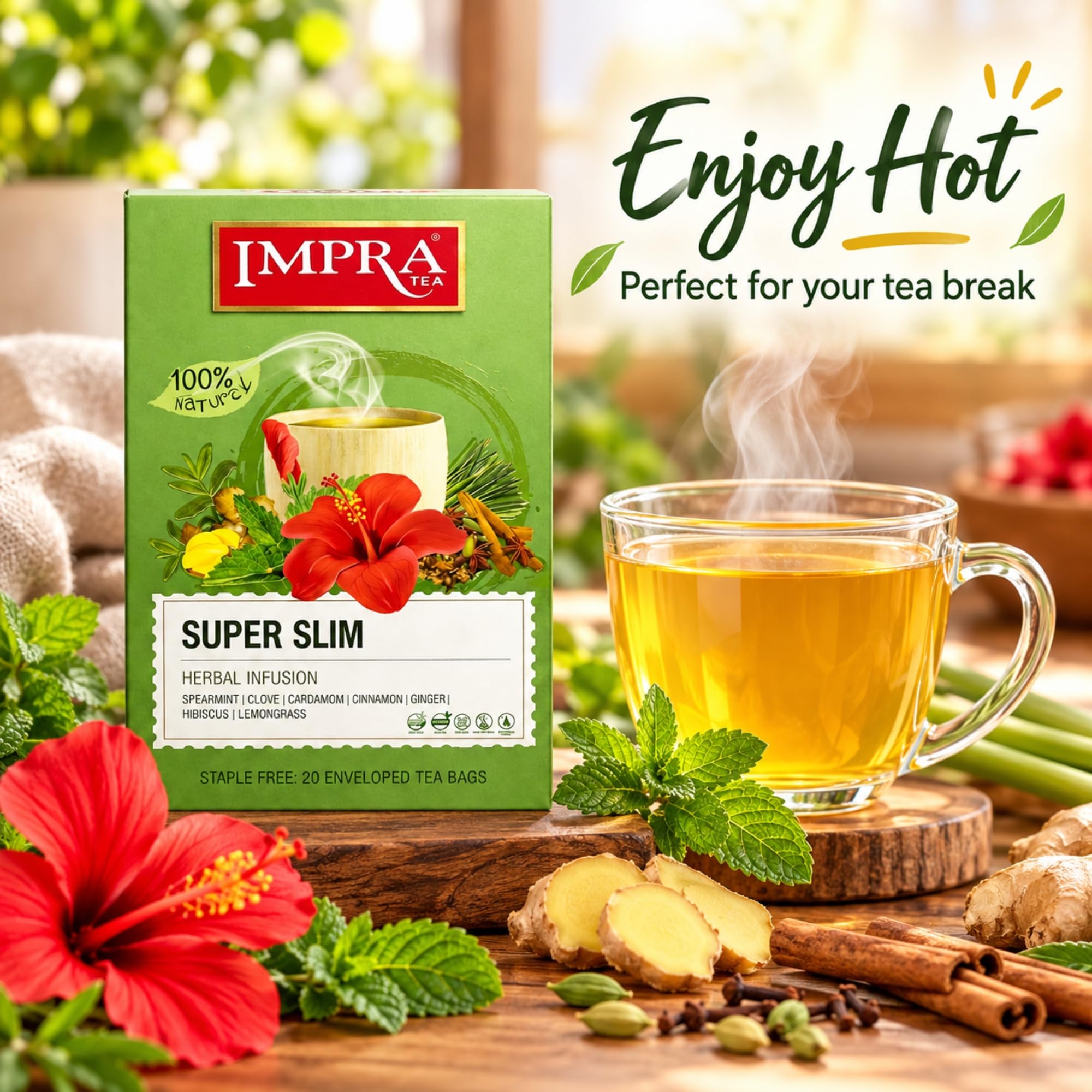 Amazon.com : Impra Super Slim Herbal Infusion – 20 Enveloped Tea